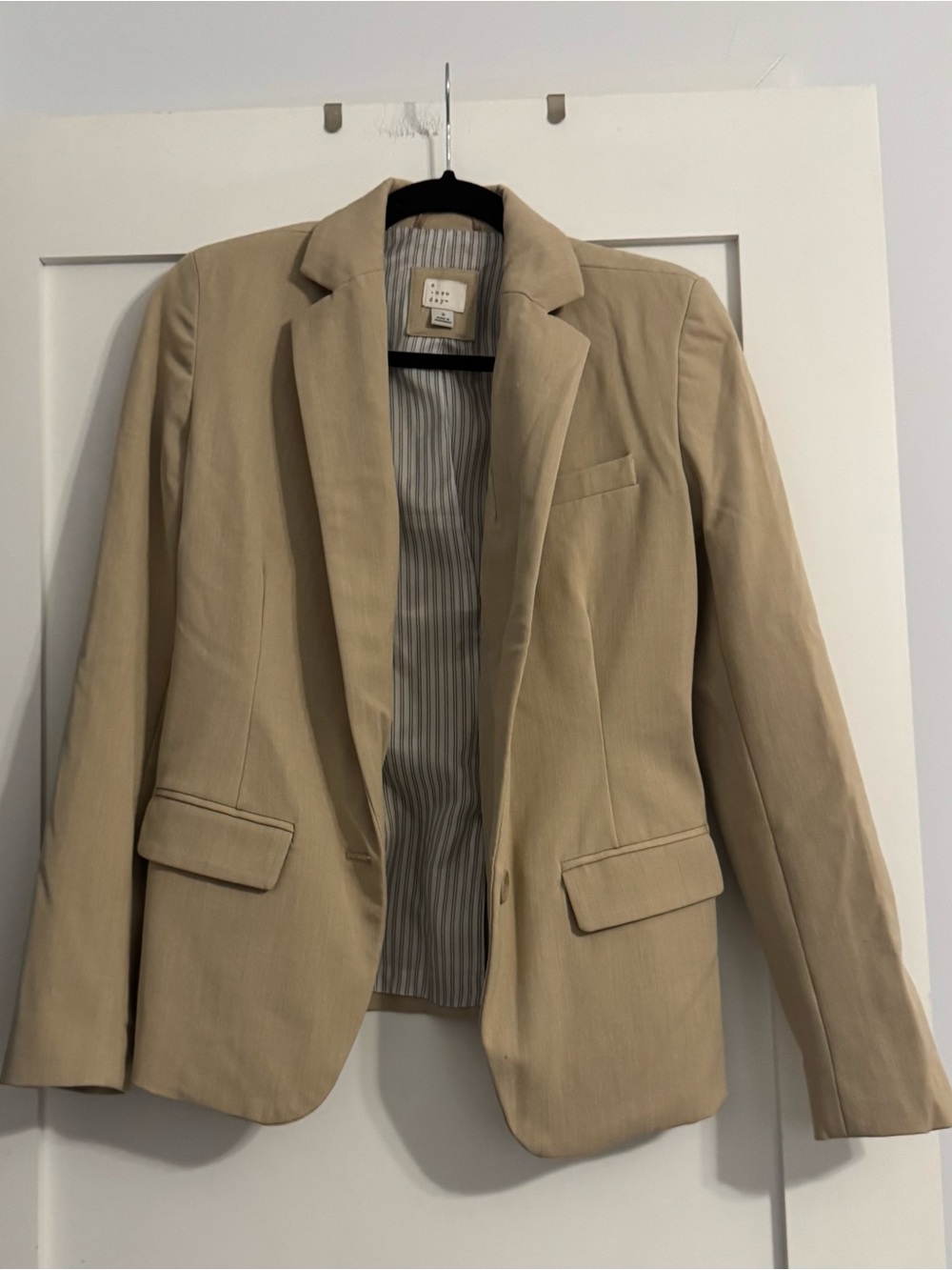 a new day Beige Tailored Blazer - Women's Single-Button Jacket